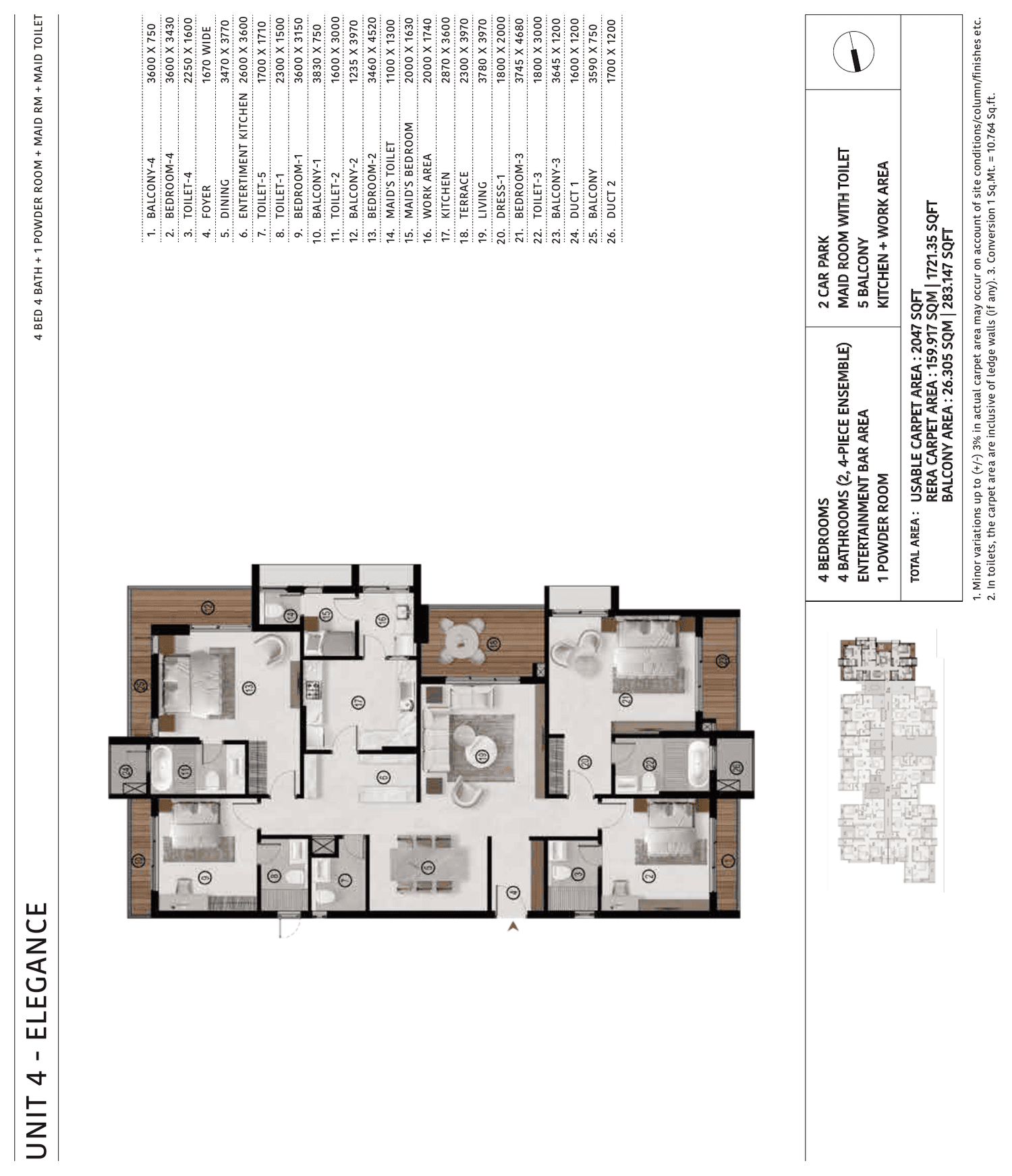 Unit 04 Elegance floor plan