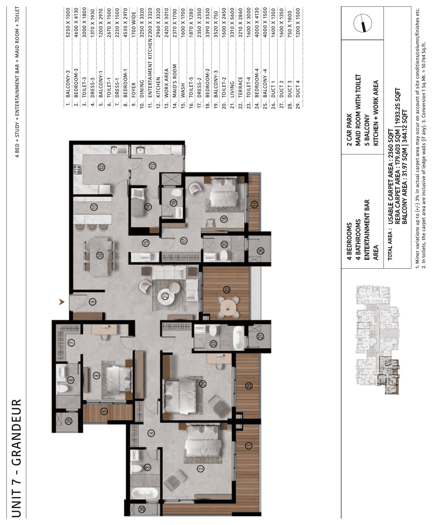 Unit 07 Grandeur floor plan